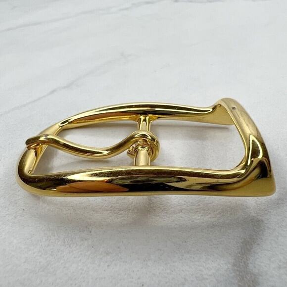 Vintage Gold Tone Simple Basic Belt Buckle for up to 1 Inch Belt - Picture 3 of 11